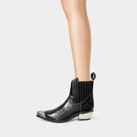 Western Boots For Women Metal Toe Cap Chelsea
