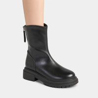 Winter Boots Ankle-High Back Zipper