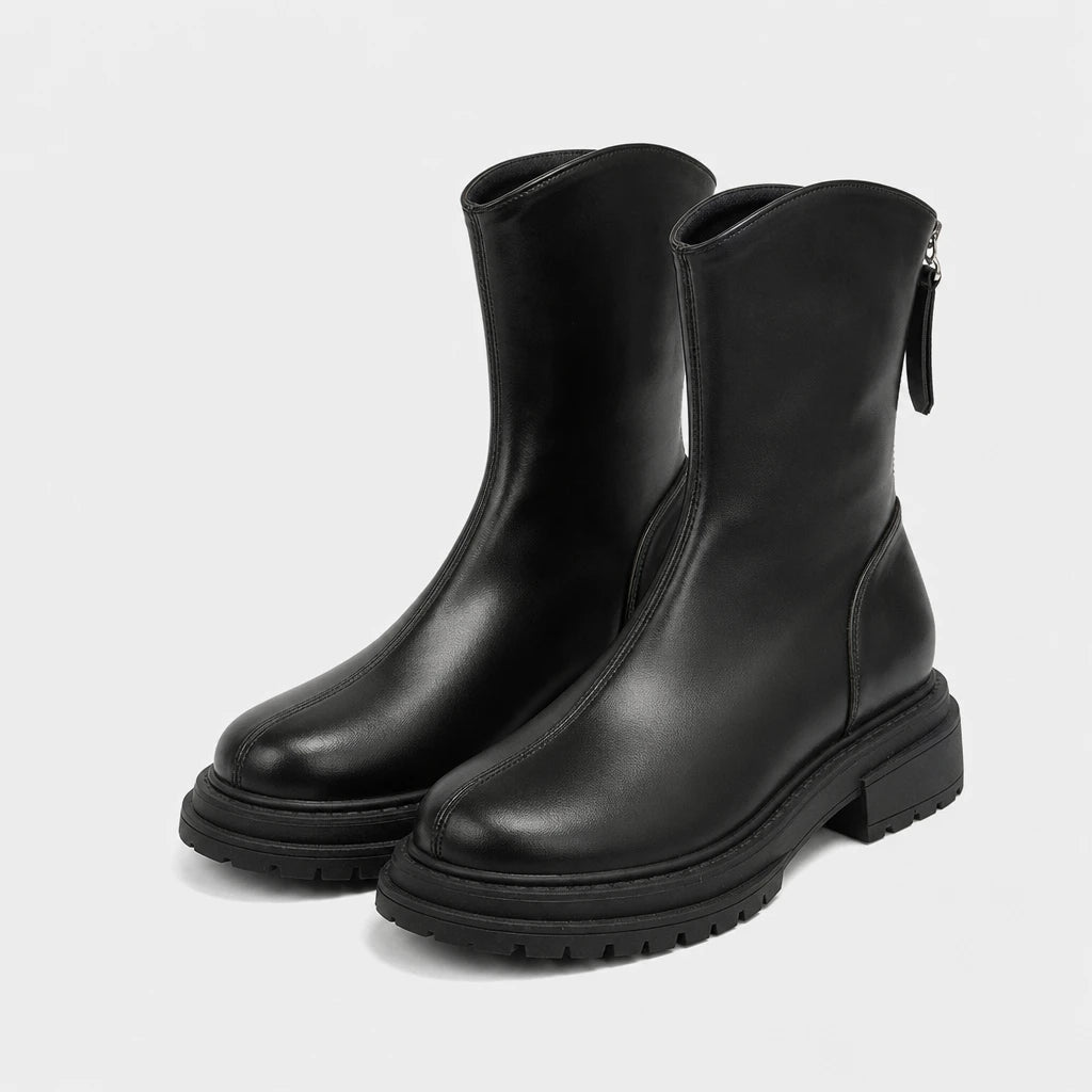Winter Boots Ankle-High Back Zipper