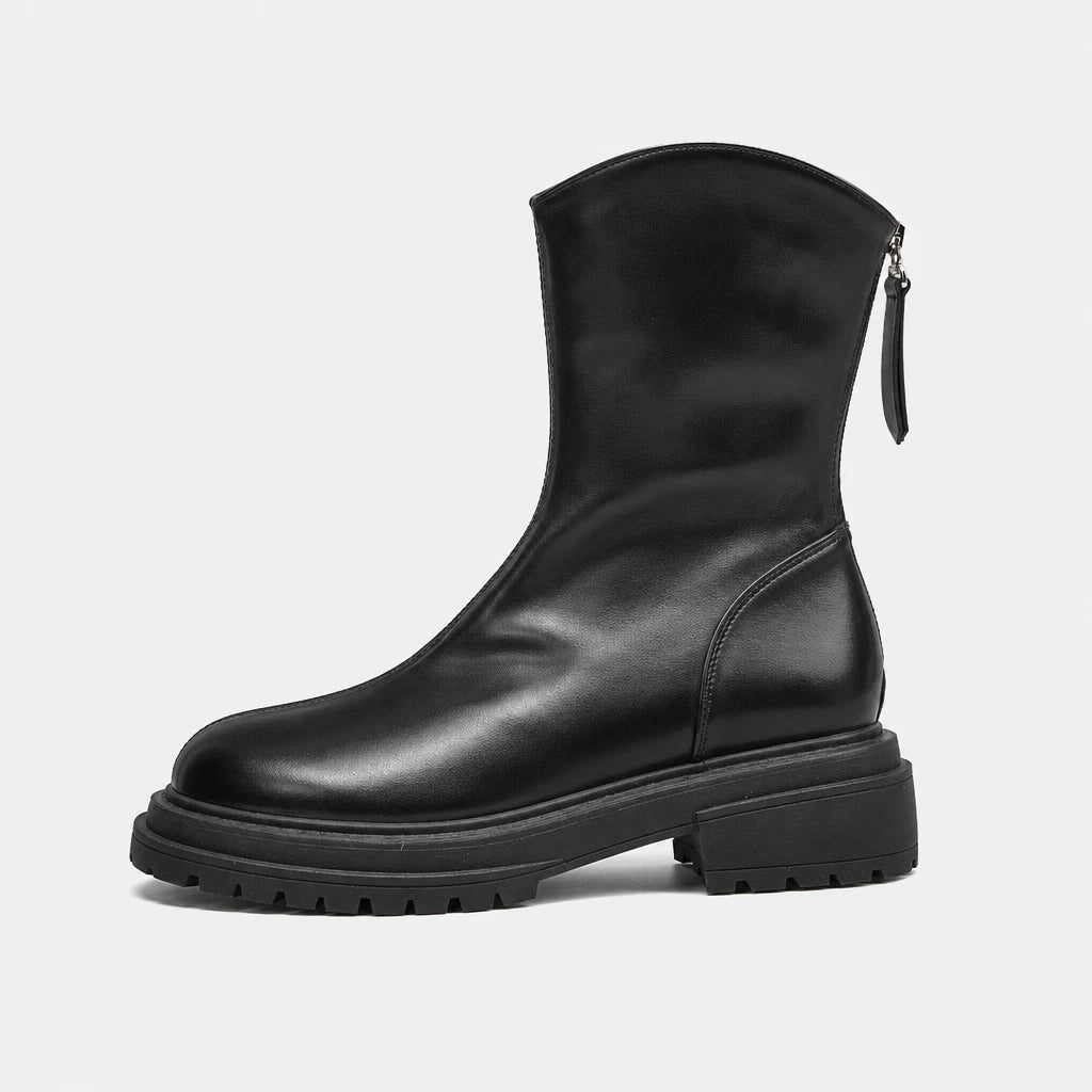 Winter Boots Ankle-High Back Zipper