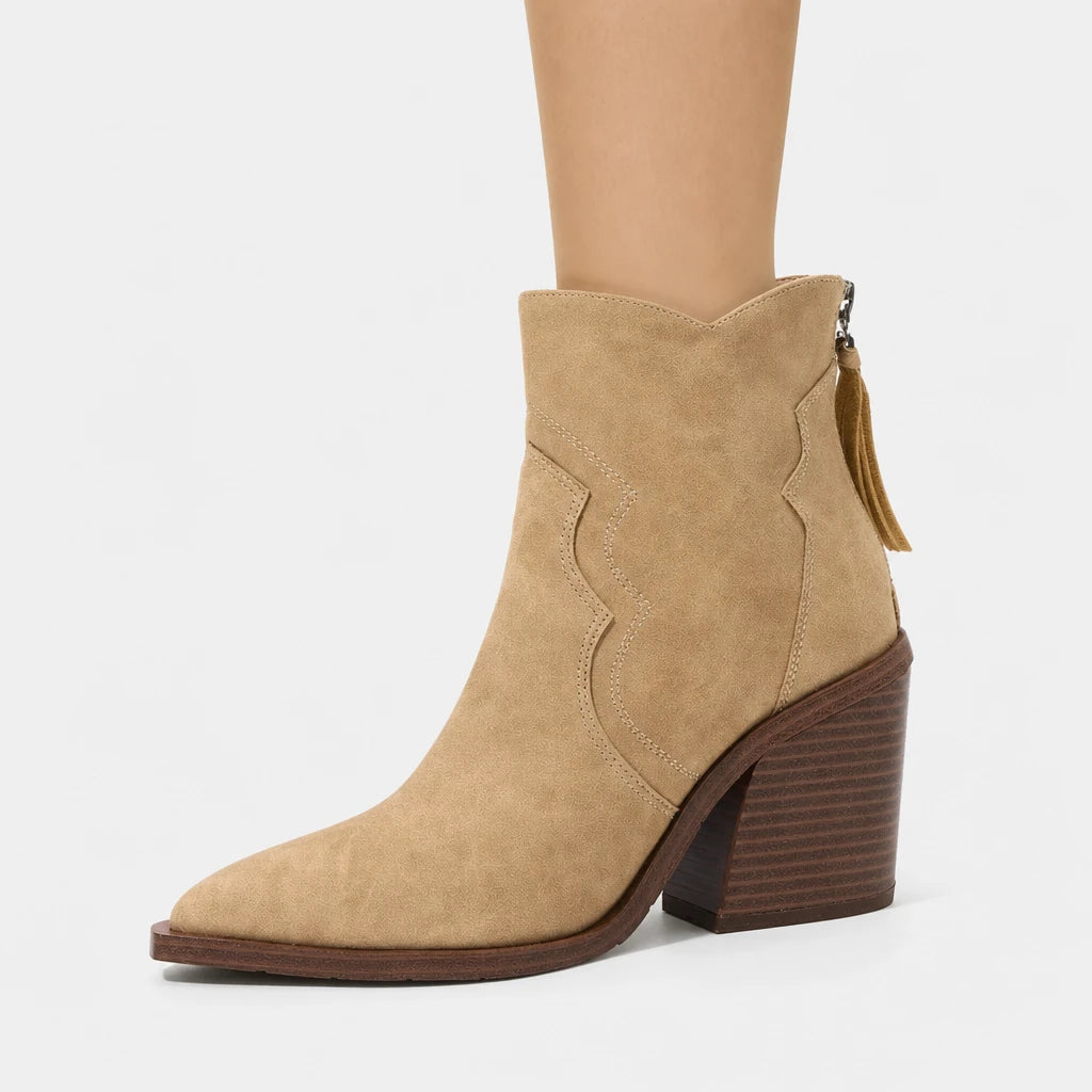 Women Boots Sale Pointed Toe Chunky Heel
