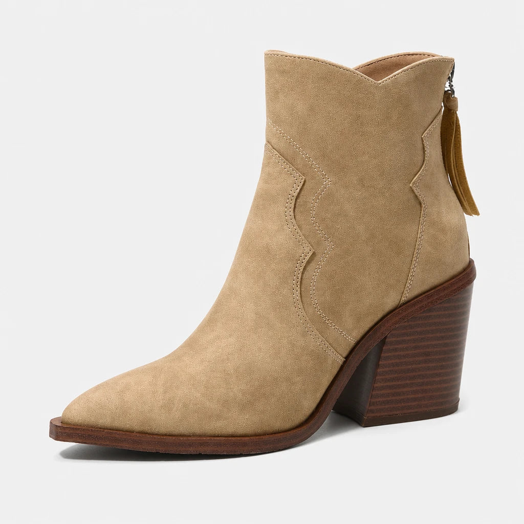 Women Boots Sale Pointed Toe Chunky Heel