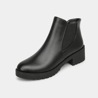 Women'S Black Chelsea Boots With Chunky Heel